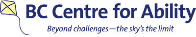 BC Centre for Ability Logo with the tagline Beyond Challenges - the sky's the limit